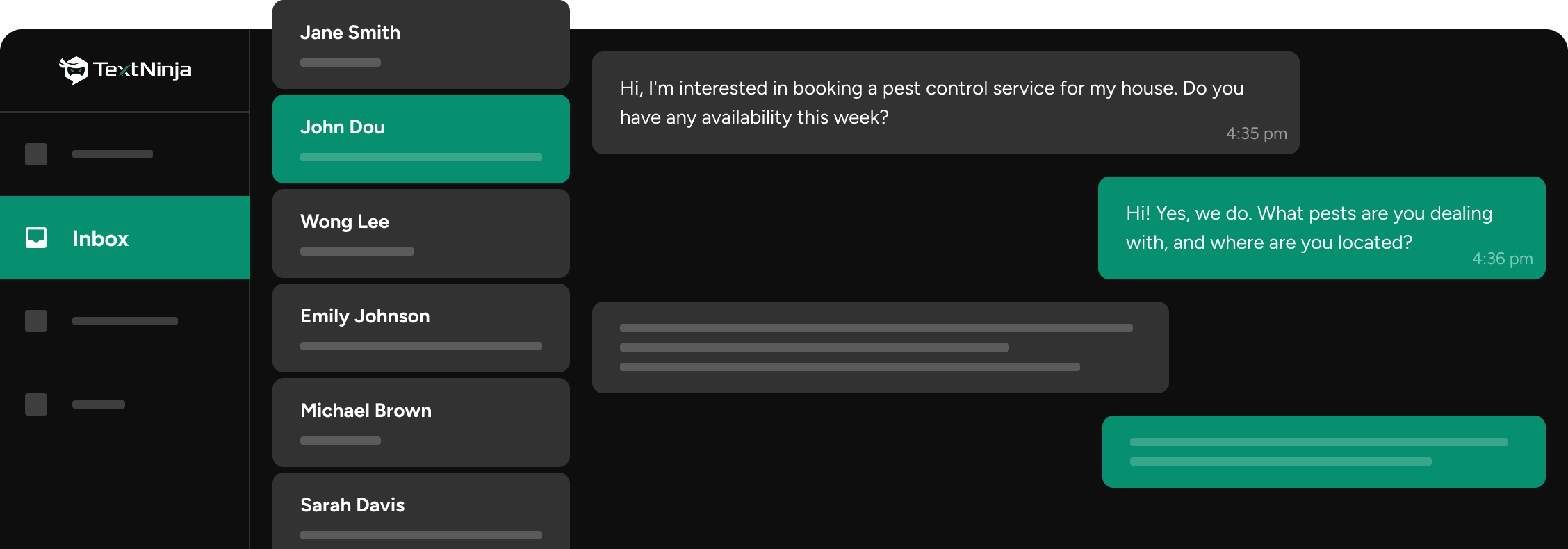 TextNinja Web-to-Text Chat Widget